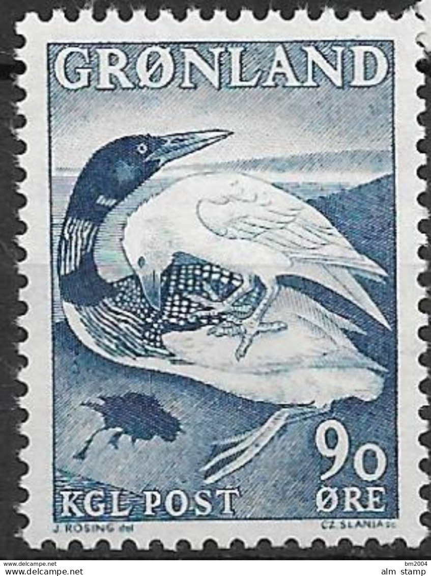1967 Grönland Mi. 68**MNH Grönländische Sagen :  „Wie Der Eistaucher Und Der Rabe Ihre Farben Bekamen - Ungebraucht