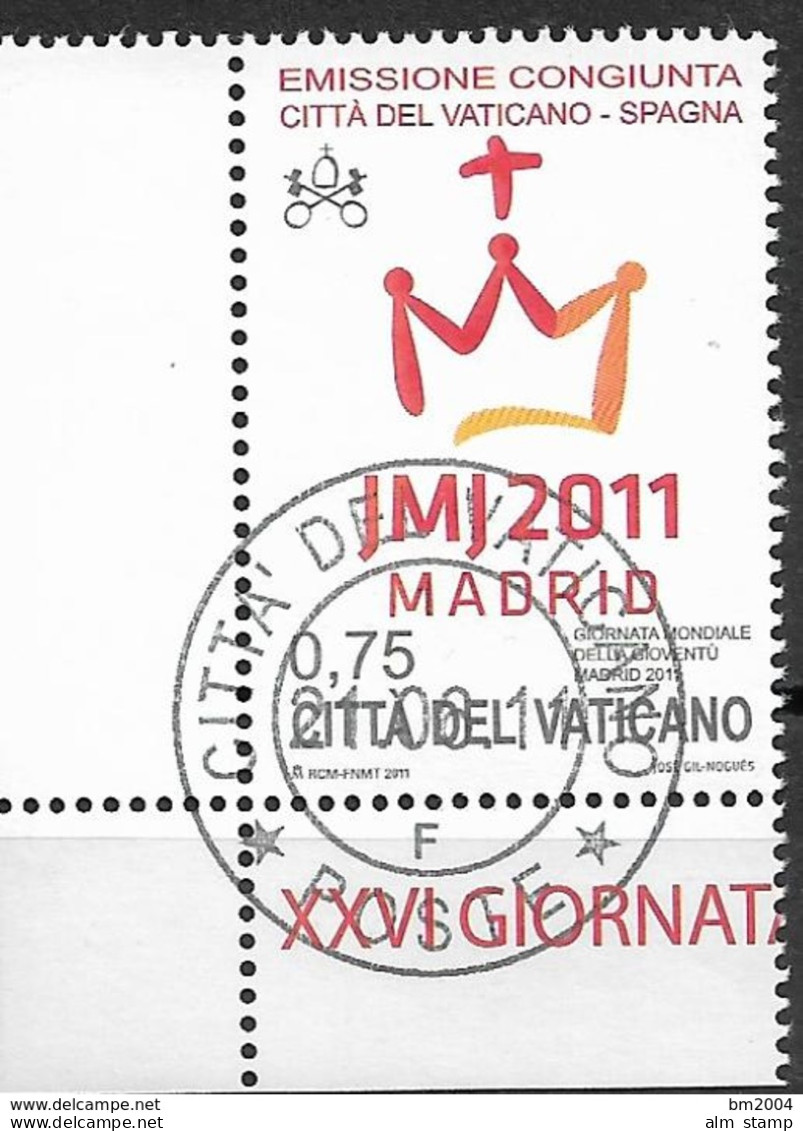 2011  Vatikan Mi. 1716 FD-used   Weltjugendtag - Usati