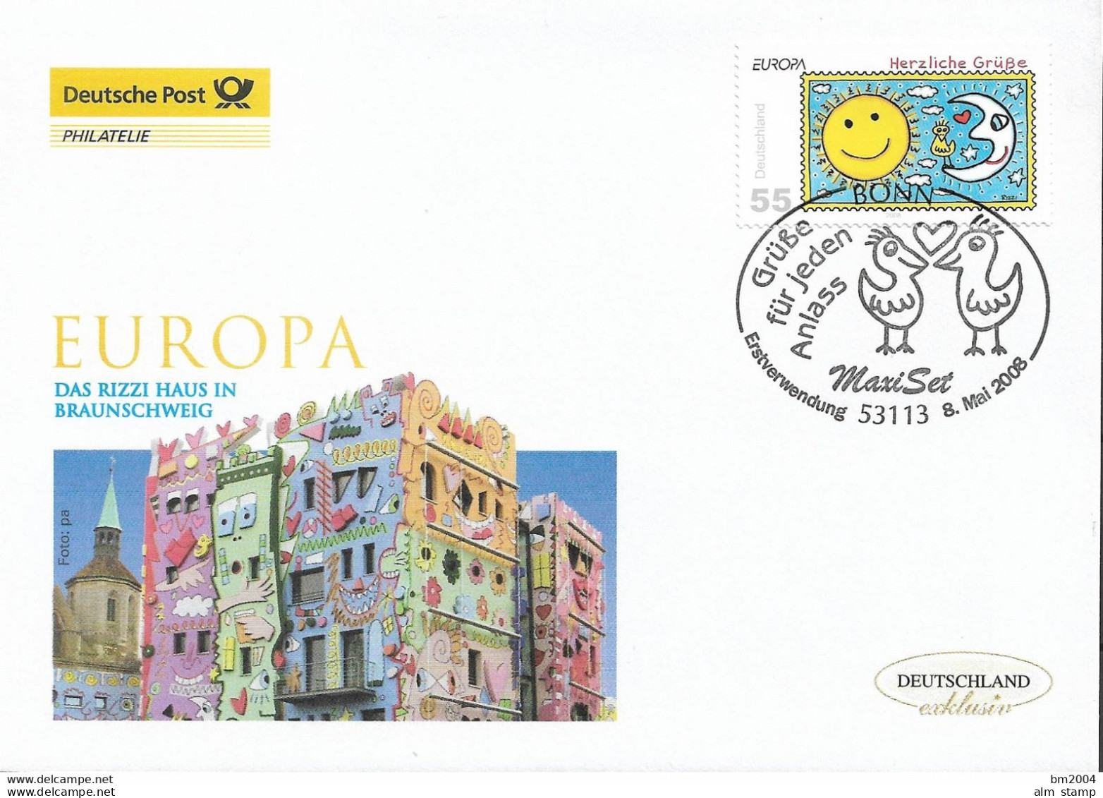 2008   Deutschland Germany  Mi  2665-8 FDC  Grußmarken; Europa: Der Brief.  Folenmarken Aus Markenheft - 2001-2010