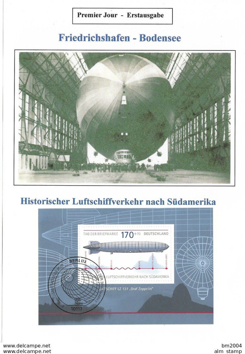2007  Allem. Fed. Deutschland  Mi.  Bl. 69 ETB    Luftschiff LZ 127 " Graf Zeppelin " - 2001-2010