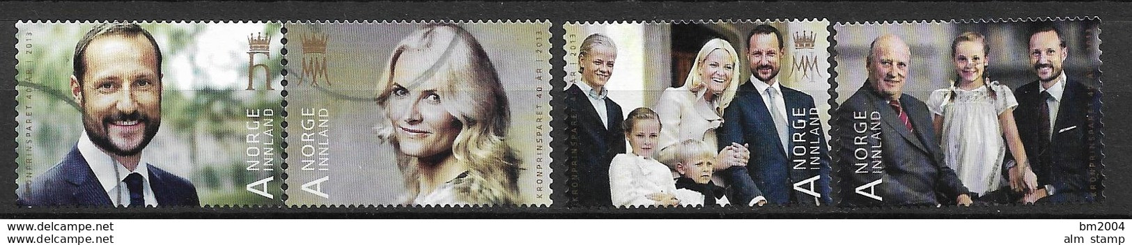 2013  Norwegen Mi. 1819-22 Used  40. Geburtstage Von Kronprinz Haakon Und Kronprinzessin Mette-Marit. - Used Stamps
