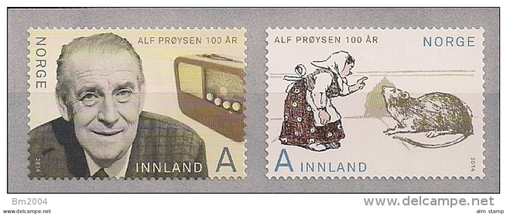 2014 Norwegen Mi. 1860-1**MNH    100. Geburtstag Von Alf Prøysen - Neufs