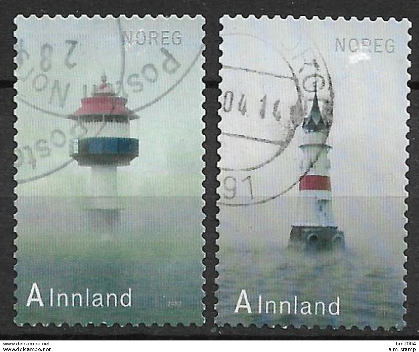 2012  Norwegen Mi. 1788-9 Used    Leuchttürme - Gebruikt