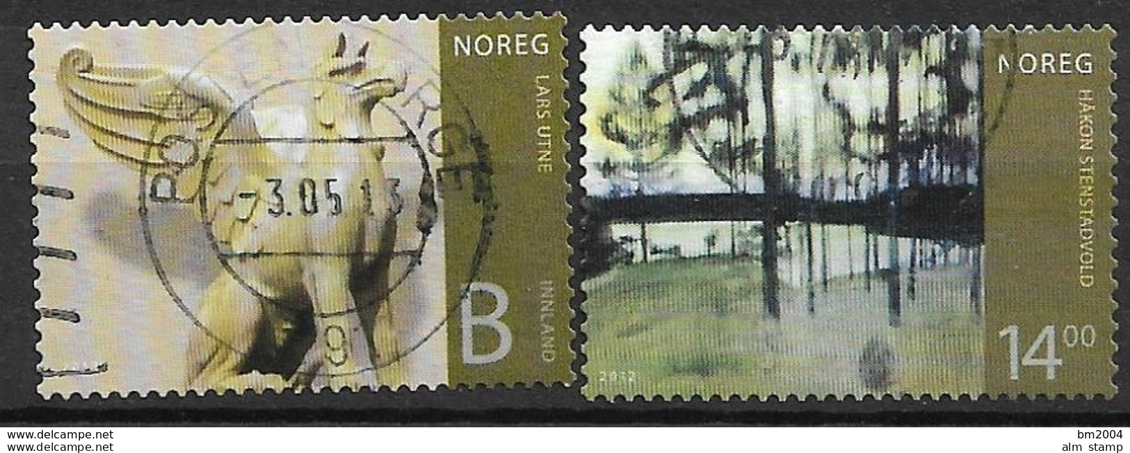 2012  Norwegen Mi. 1772-3 Used   Norwegische Kunst - Usati