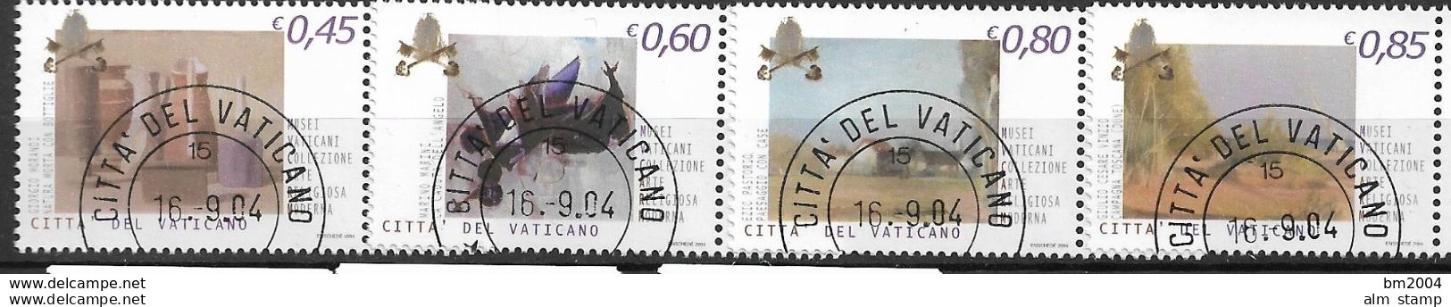 2004 Vatikan Mi. 1506-9 Used  Moderne Gemälde - Neuerwerbungen Der Vatikanischen Museen - Used Stamps