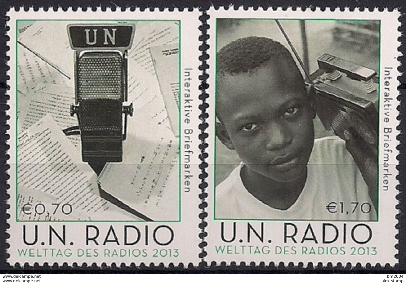 2013 UNO Wien Mi. 764-5**MNH UN-Radio - Welttag Des Radios. - Nuovi