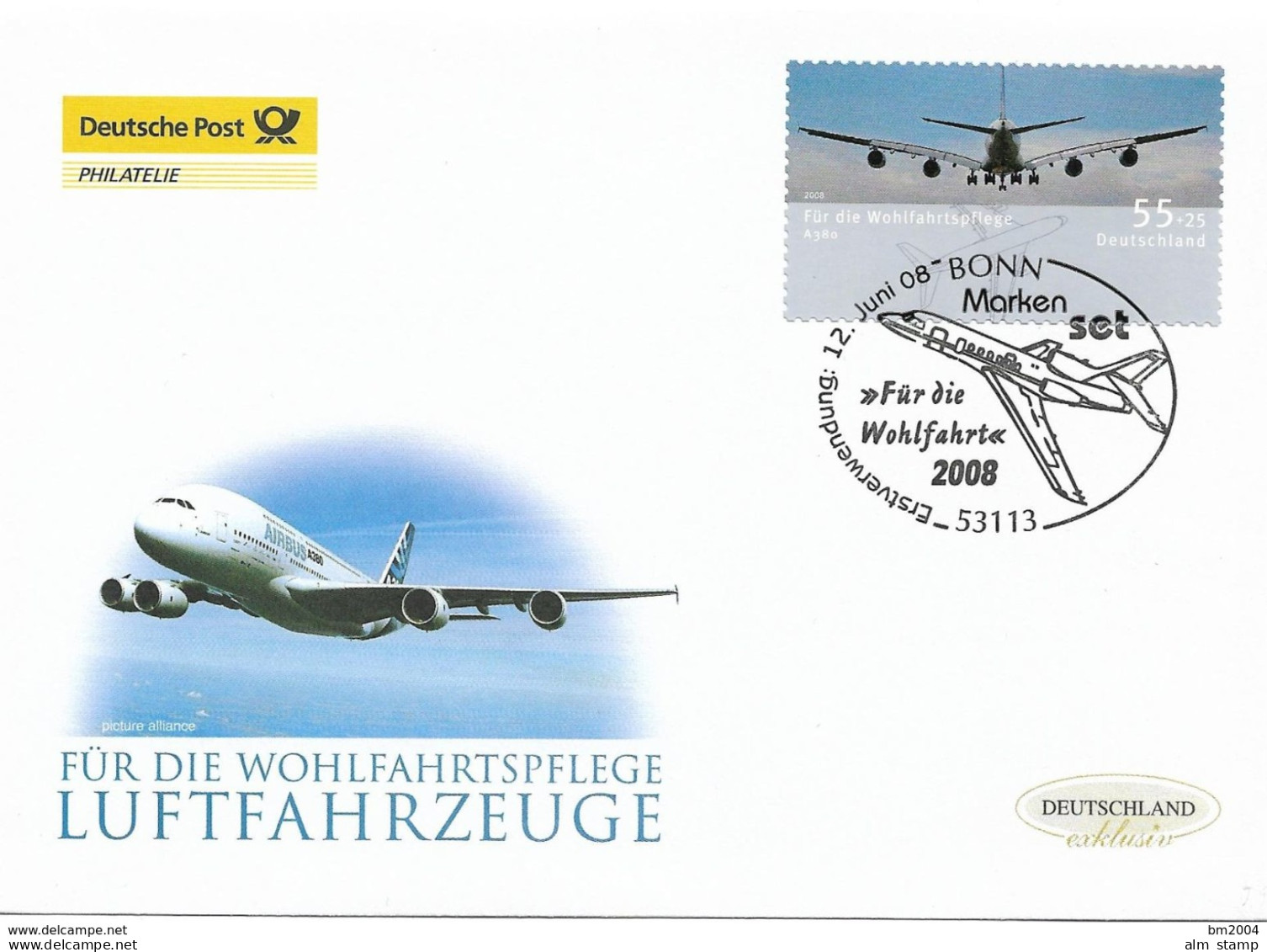 2008  Deutschland Allem. Fed. Mi.2676 FDC. Großraumverkehrsflugzeug Airbus A380 - 2001-2010