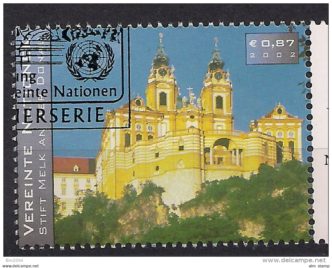 2002 UNO WIEN   Mi. 355 Used   Stift Melk - Gebraucht