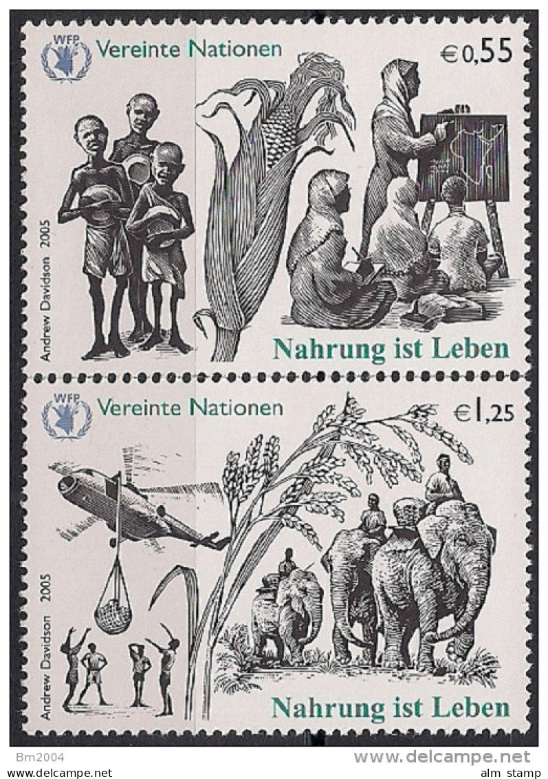 2005 UNO Genf  Mi.  528-9**MNH      Nahrung Ist Leben. - Unused Stamps