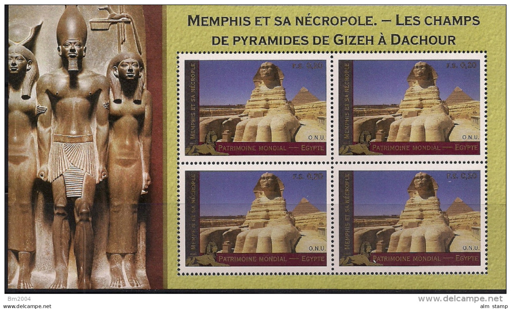 2005 UNO Genf  Mi. MH Bl. 53-58 **MNH     UNESCO-Welterbe: Ägypten - Nuevos
