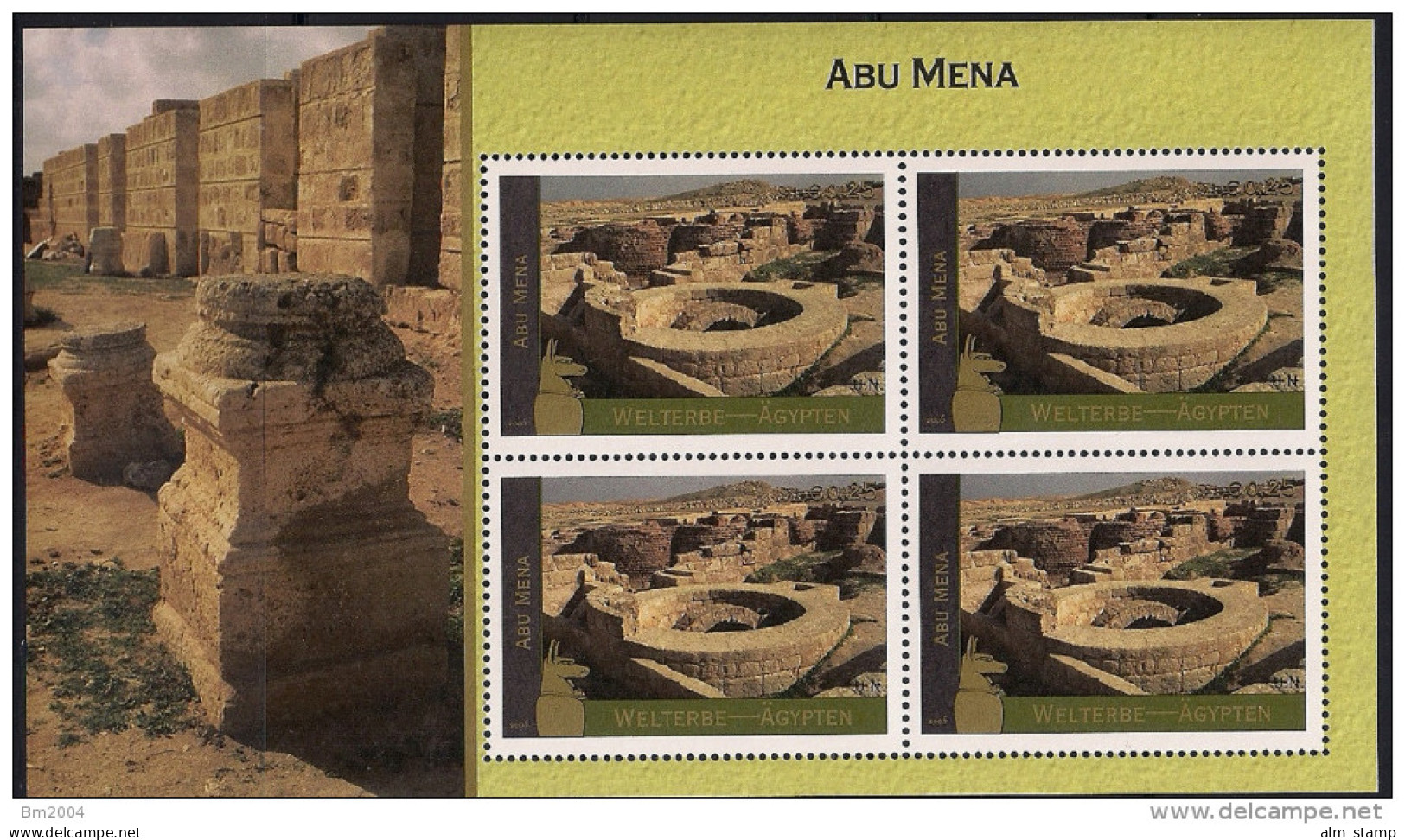 2005 UNO Genf  Mi. MH Bl. 53-58 **MNH     UNESCO-Welterbe: Ägypten - Unused Stamps