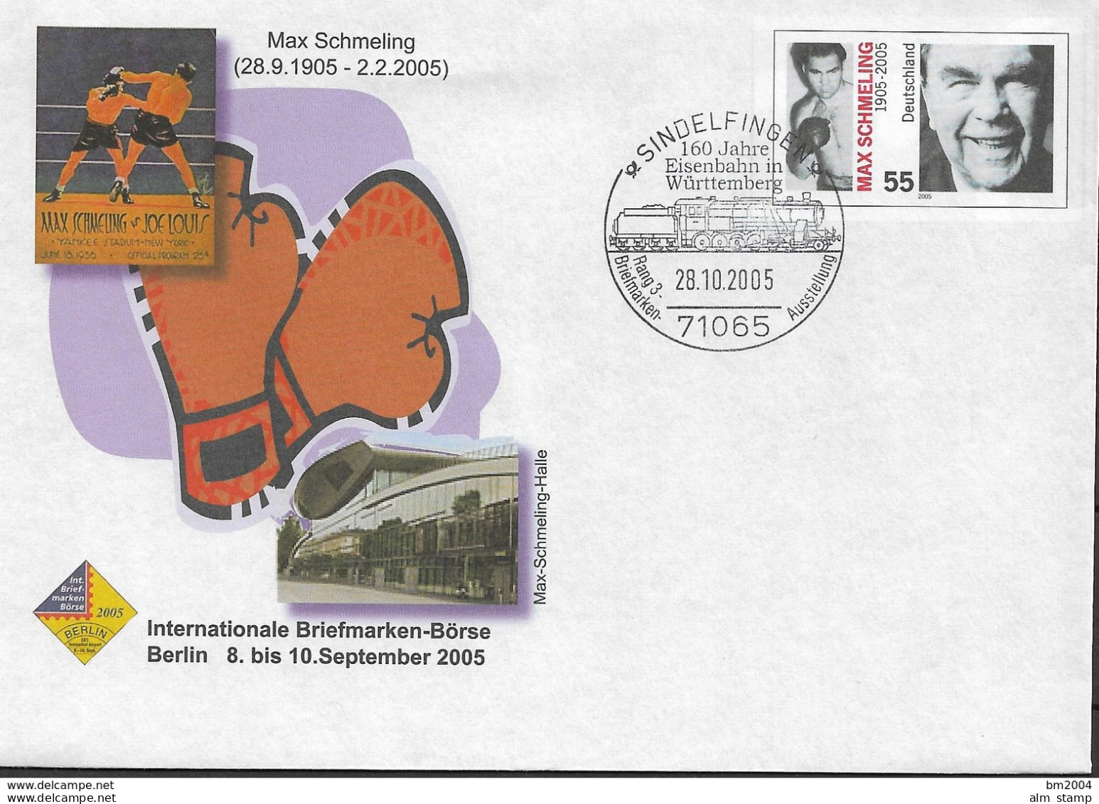 2005 Deutschland Allem. Fed. Germany  Sonderumschlag Mi. USo 102 Used   Max Schmeling - Umschläge - Gebraucht