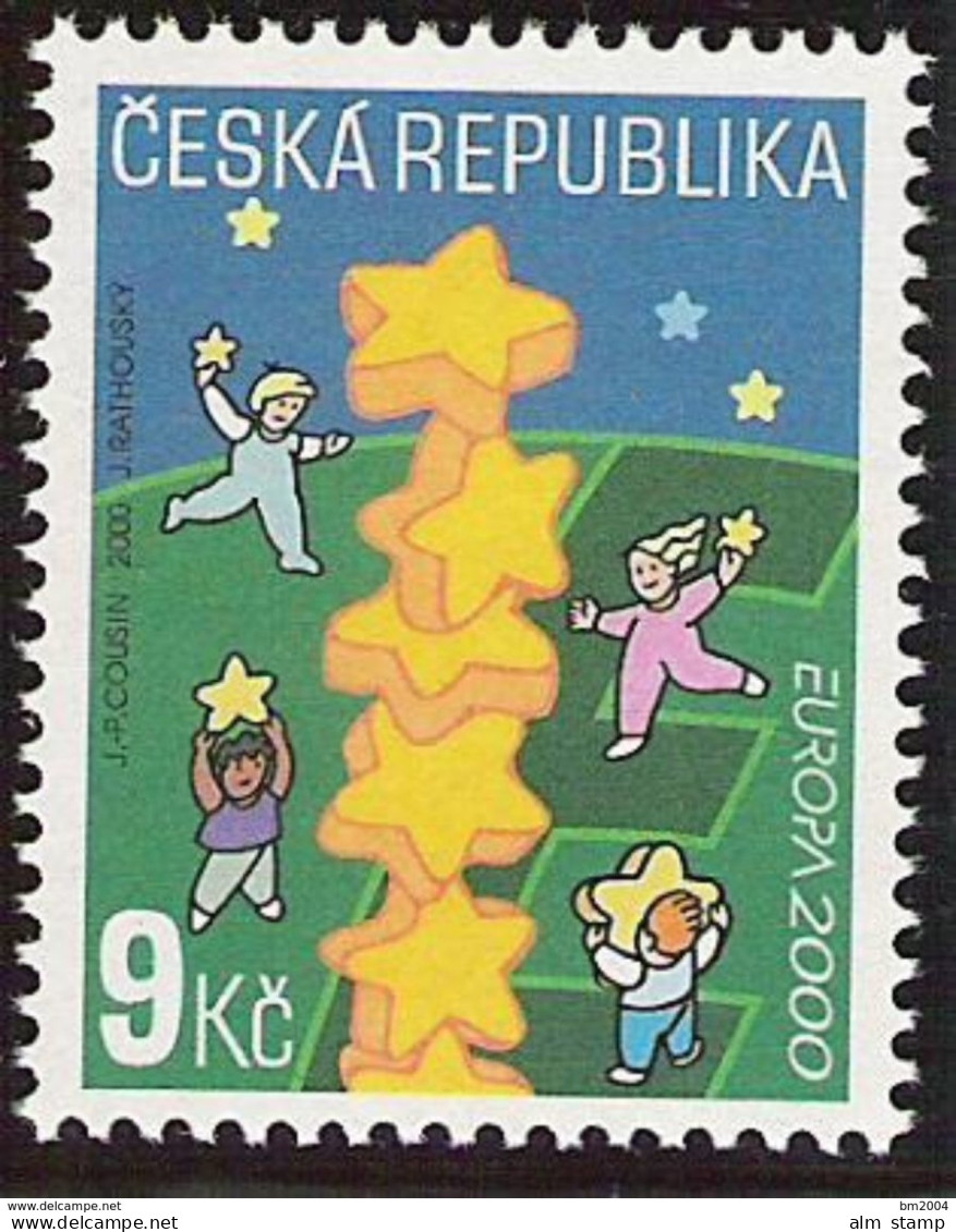 2000  Ceska Rep. Tschech. Rep.    Mi. 256** MNH EUROPA  Kind Mit Stern - 2000