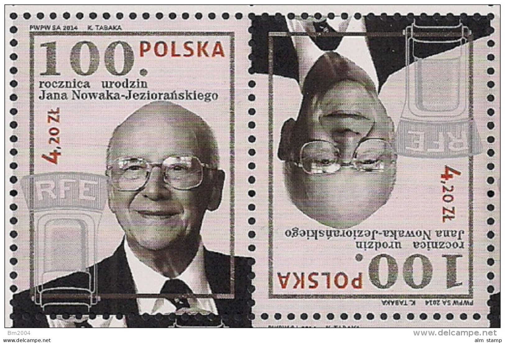 2014 Polen Polska  Mi. 4715 **MNH   100. Geburtstag Von Jan Nowak-Jeziora&#324;ski - Ungebraucht