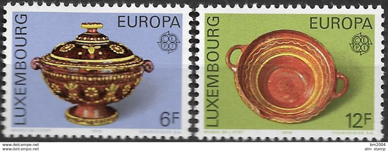 1976 Luxemburg   Mi. 928-9 **MNH Europa: Kunsthandwerk - 1976