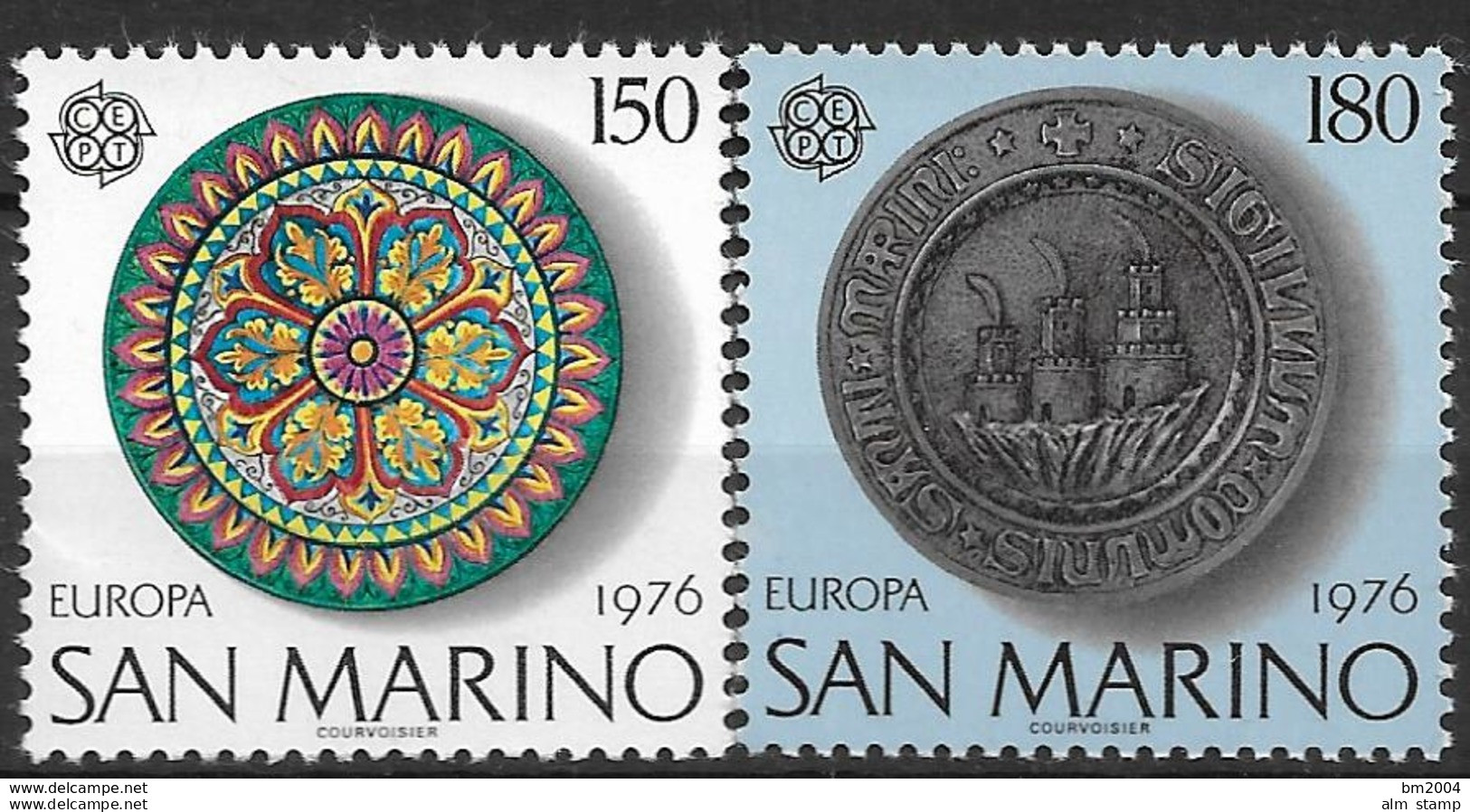 1976 San Marino   Mi. 1119-20 **MNH   Europa: Kunsthandwerk - 1976
