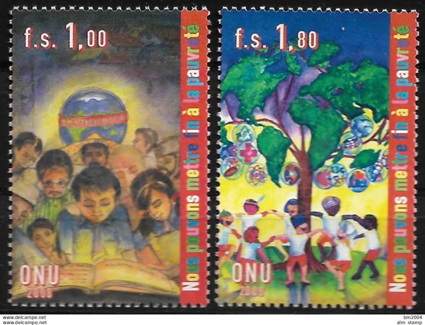 2008 UNO Genf Mi. 605-6 **MNH   Internationaler Tag Zur Beseitigung Der Armut. - Nuevos