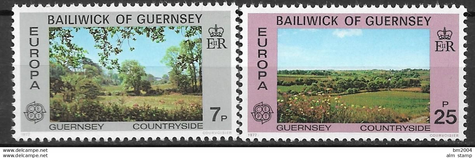 1977 Guernsey   Mi. 147-8 **MNH  Europa: Landschaften. - 1977