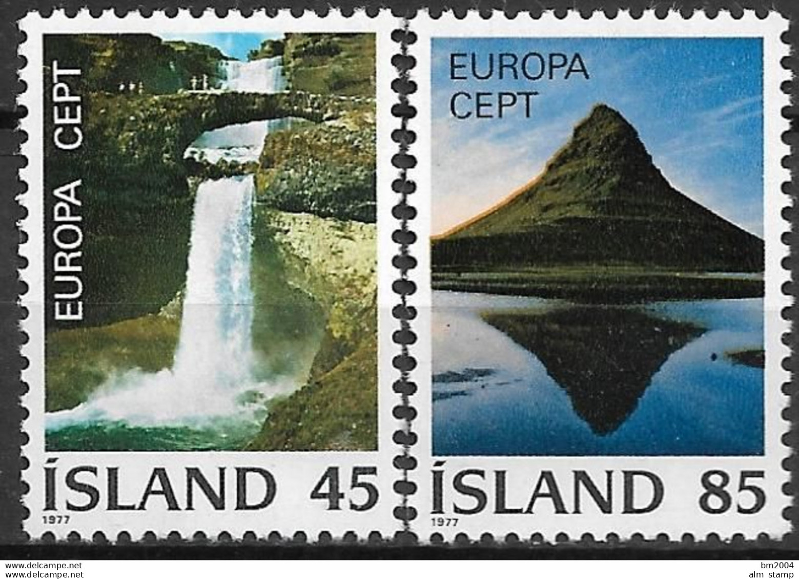 1977 Island  Mi. 522-3 **MNH  Europa: Landschaften. - 1977