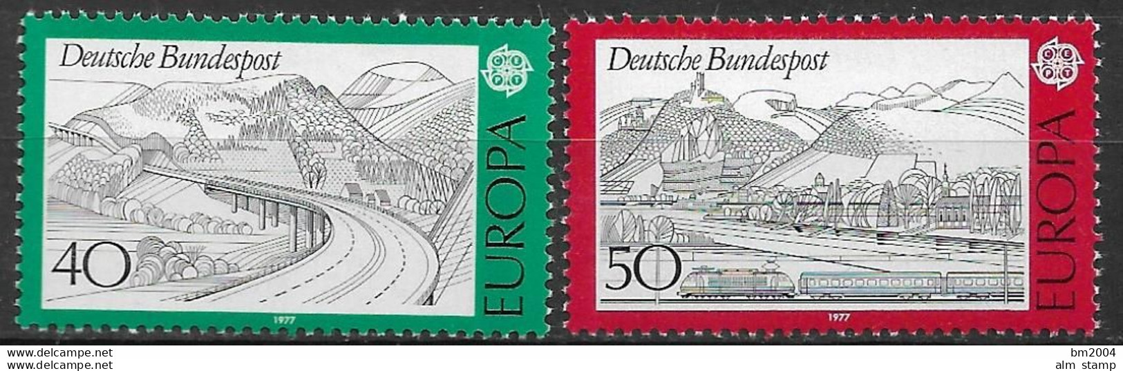 1977 Deutschland Germany   Mi. 934-5 **MNH . Europa: Landschaften. - 1977