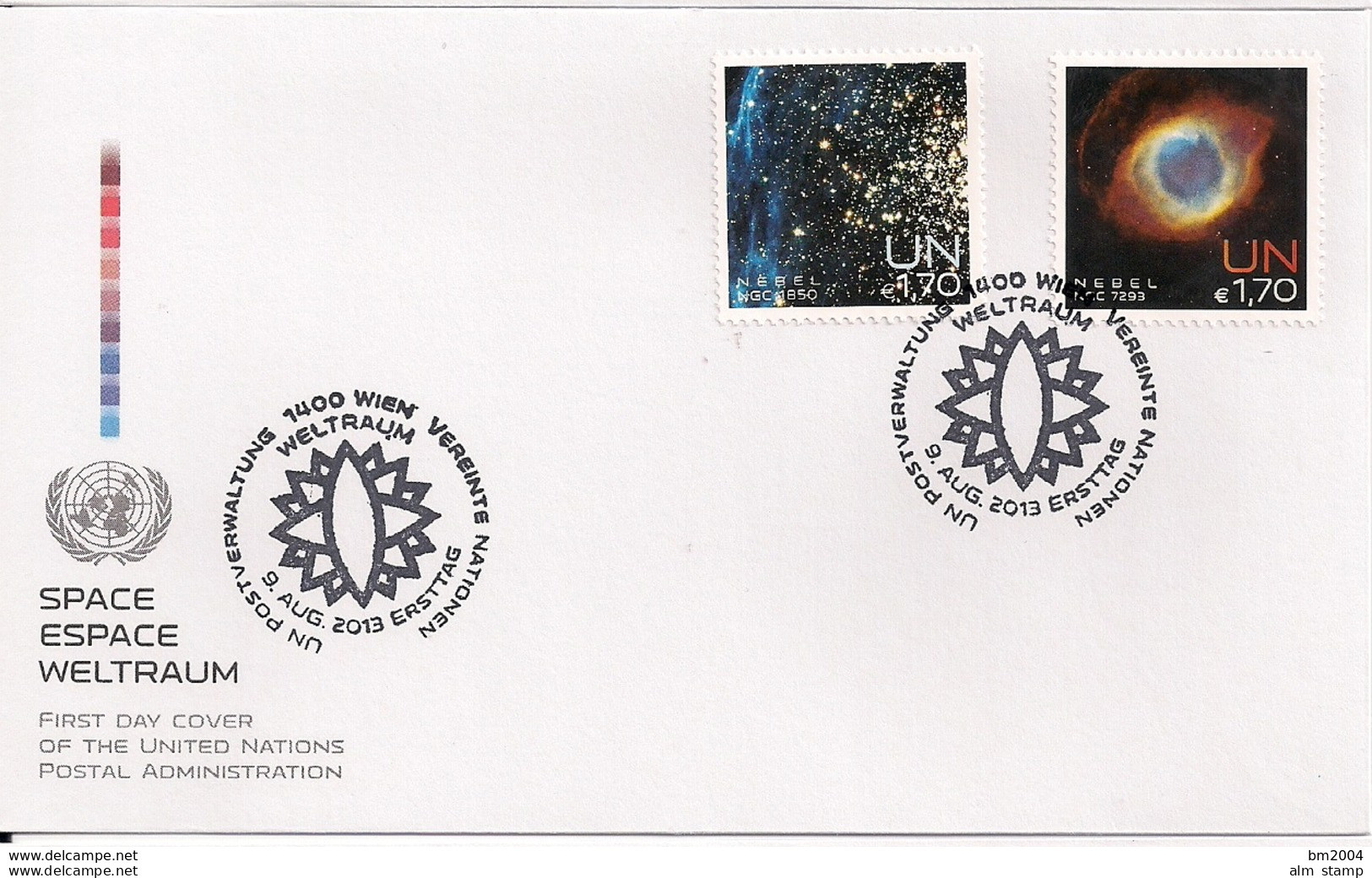 2013 UNO Wien Mi. 788-9 FDC   Internationale Weltraumwoche: Nebel - FDC