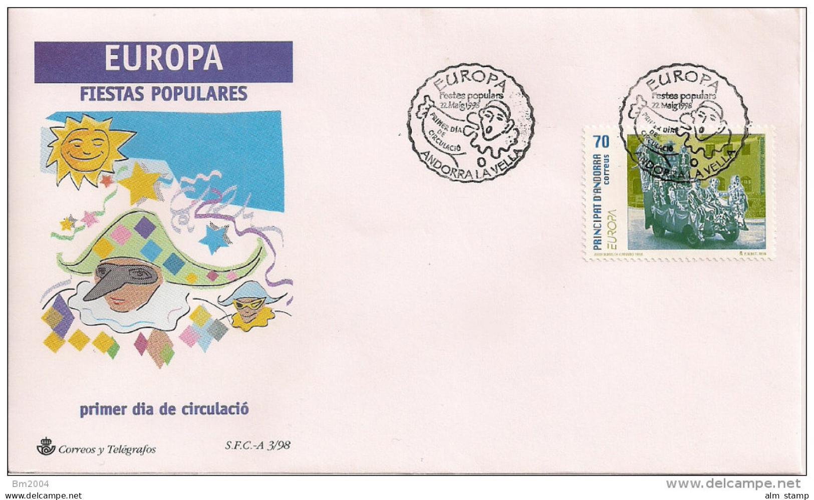1998 Andorra ES Mi. 259 FDC Europa: Nationale Feste Und Feiertage - 1998