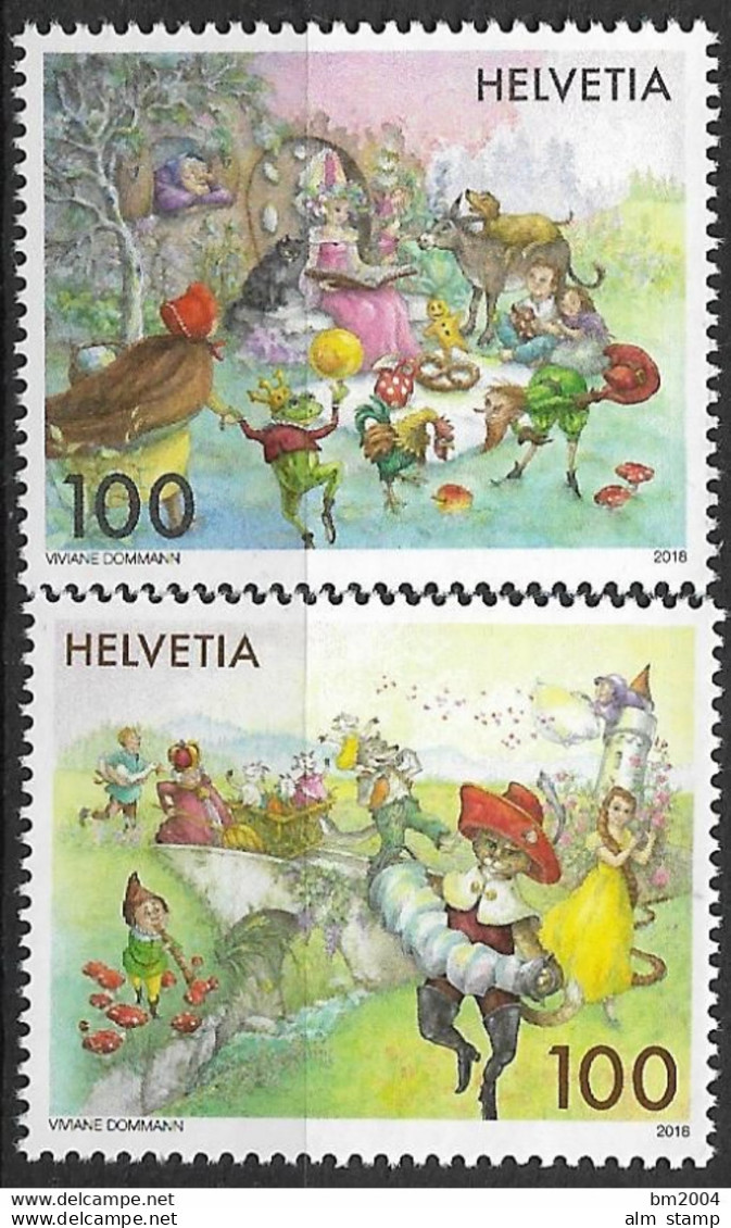 2018 Schweiz Mi. 2553-4 **MNH   Märchen - Unused Stamps