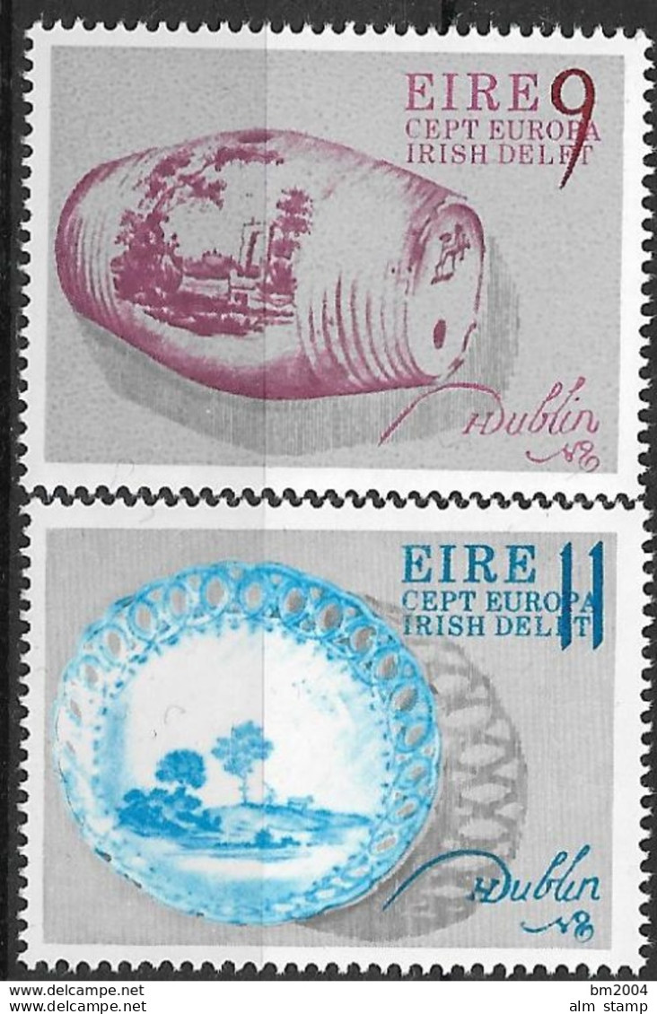 1976 Irland   Mi. 344-5**MNH  Europa: Kunsthandwerk - 1976