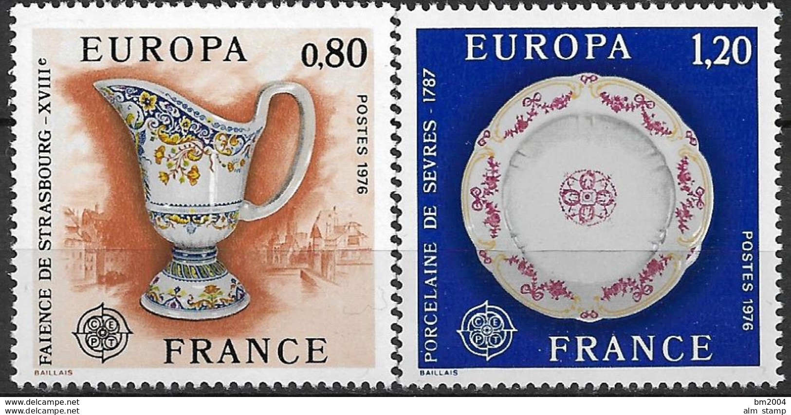 1976 Frankreich  Mi. 1961-2**MNH  Europa: Kunsthandwerk - 1976