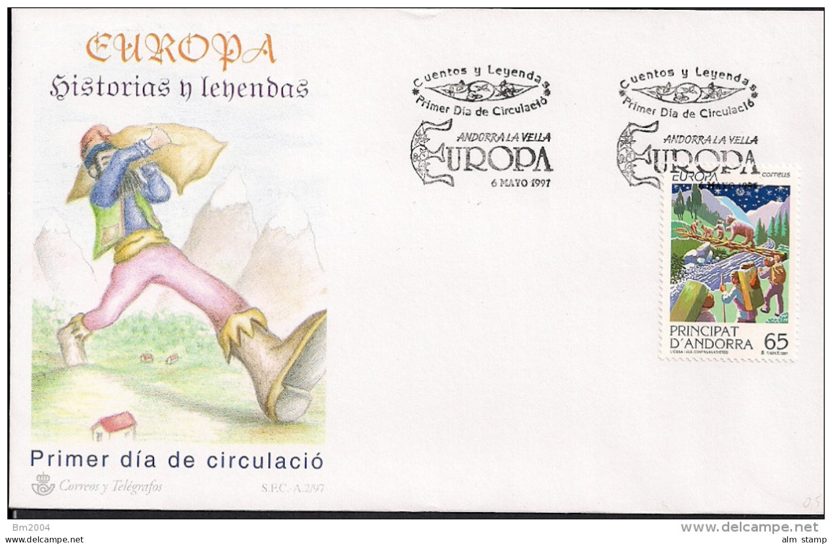 1997 Andorra Esp. Mi. 253 FDC  Europa - 1997