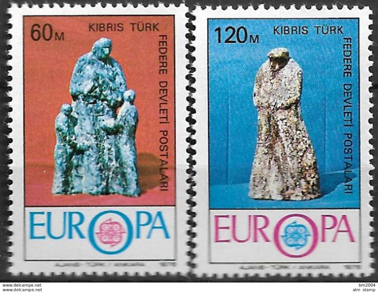 1976 Türk.- Zypern  Mi. 27-8**MNH   Europa: Kunsthandwerk - 1976