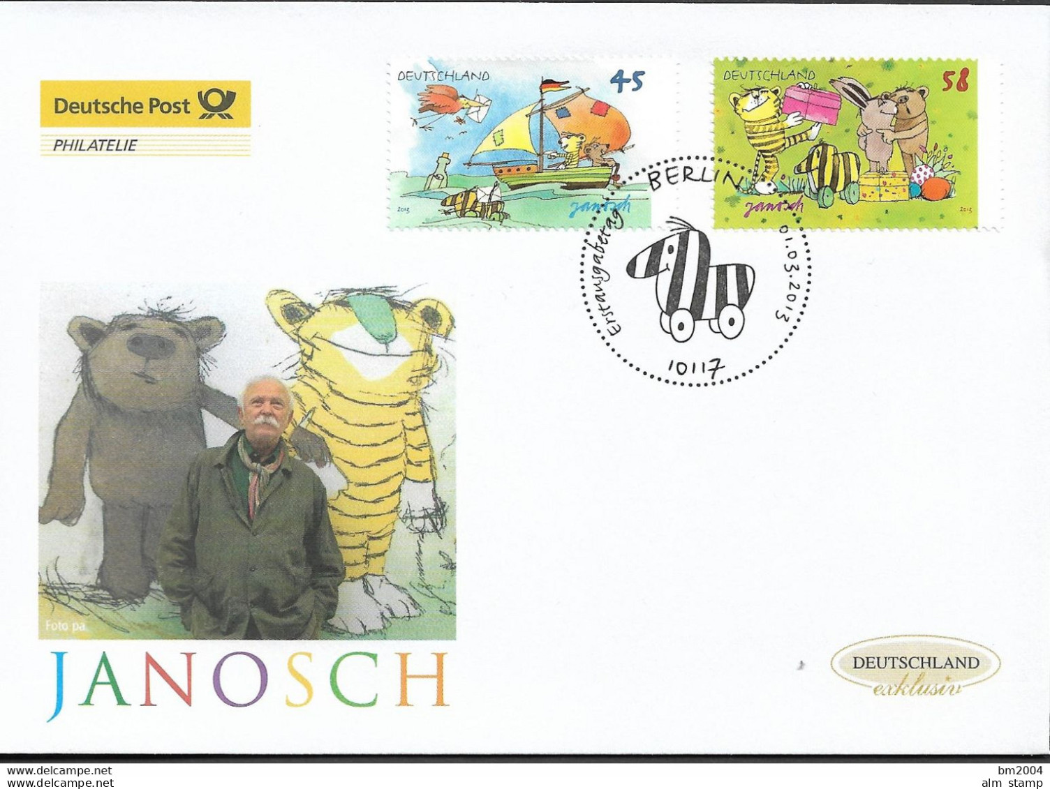 2013 Deutschland Germany. Mi.2992-3 FDC  Janosch-Zeichnungen - 2011-…