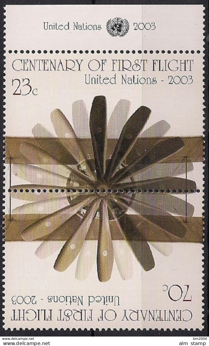 2003 UNO NEW YORK   MI. 923-4 MNH  100. Jahrestag Des Ersten Motorfluges Der Brüder Wright - Ongebruikt