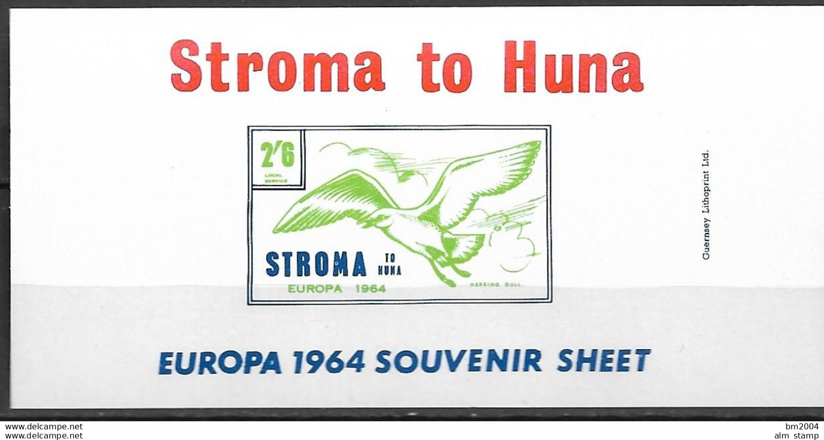 1964 EUROPA Stroma To Huna   LOCAL MAIL Bloc   **MNH - 1964