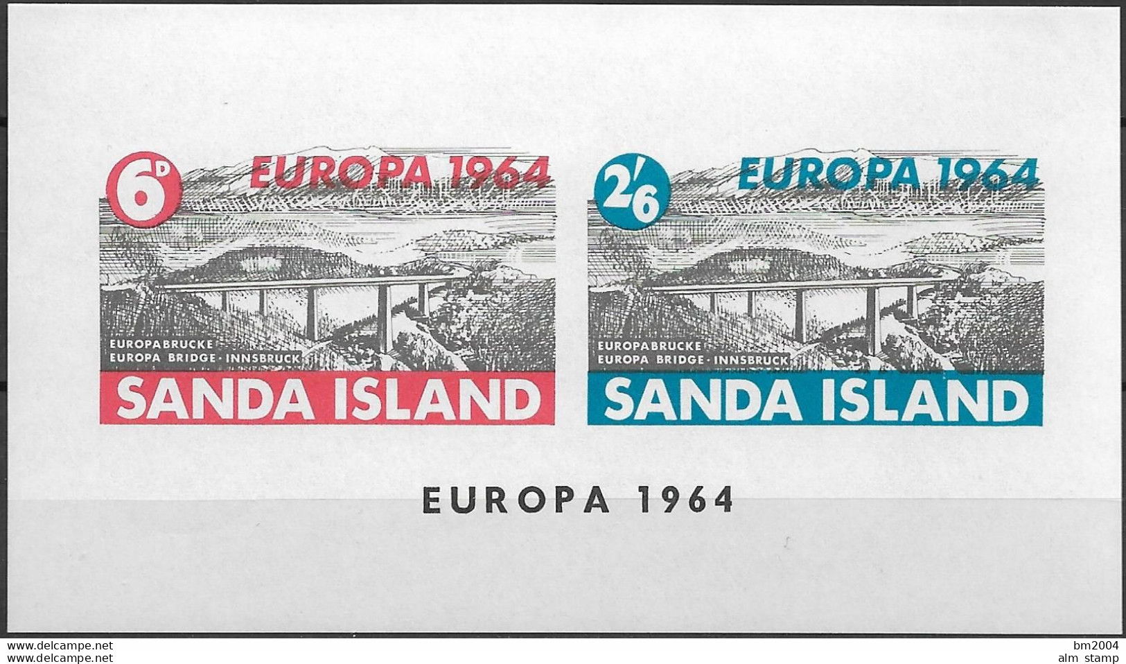 1964 EUROPA Sanda Island  LOCAL MAIL  Bloc  **MNH - 1964