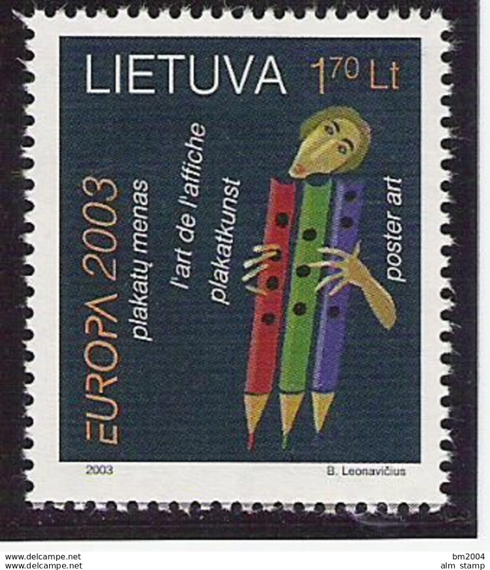 2003 Litauen  Mi. 816   **MNH  Europa: Plakatkunst - 2003