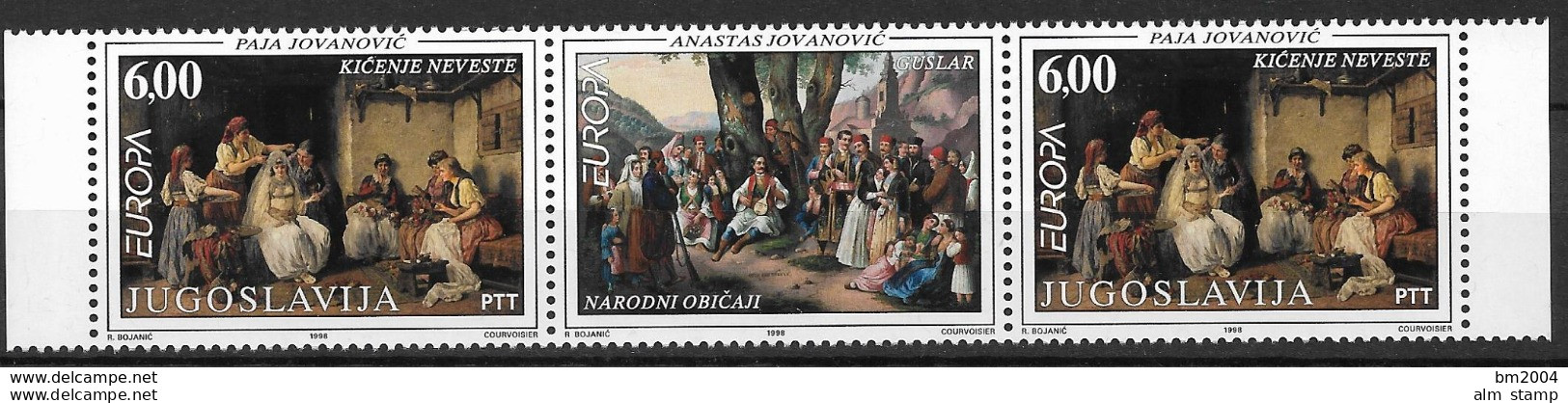 1998Jugoslawien Mi. 2855-6 **MNH  Europa: Nationale Feste Und Feiertage - 1998