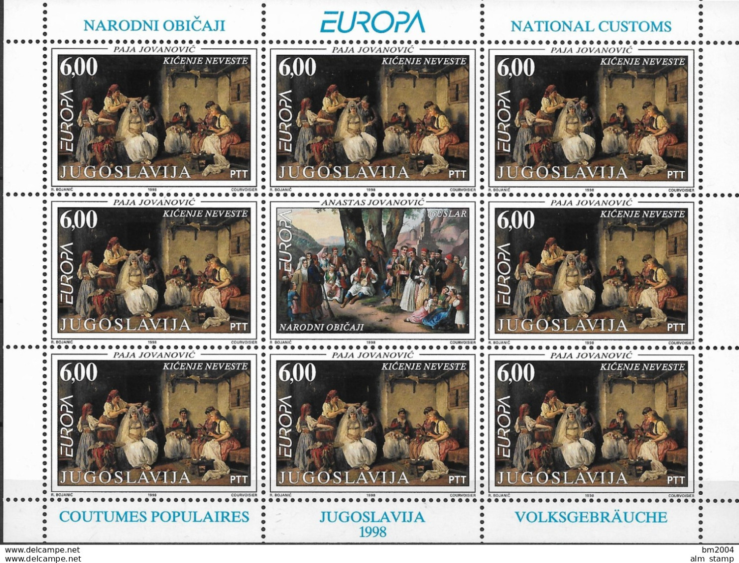 1998Jugoslawien Mi. 2855-6 **MNH  Europa: Nationale Feste Und Feiertage - 1998