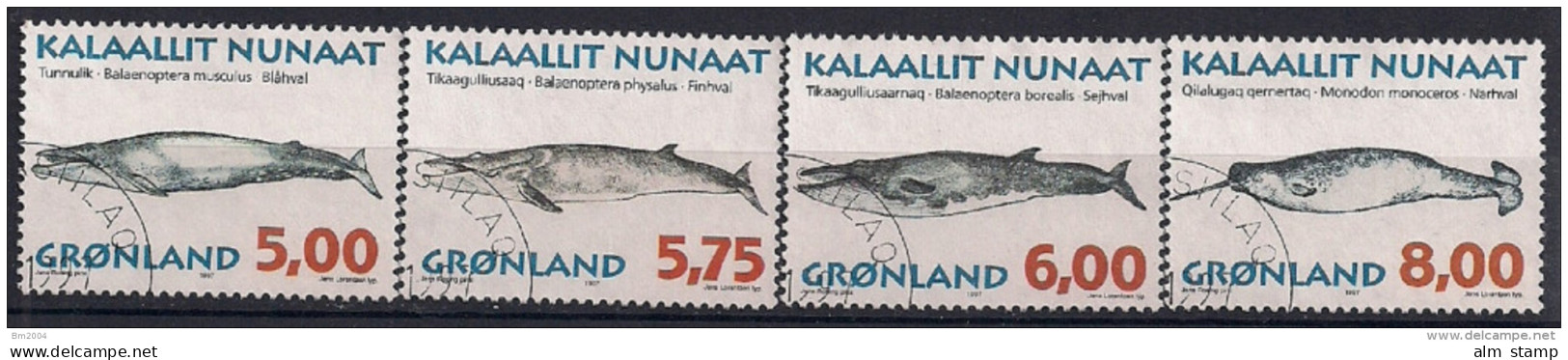 1997 Grönland Mi. 305-8 Used  Grönländische Wale - Oblitérés