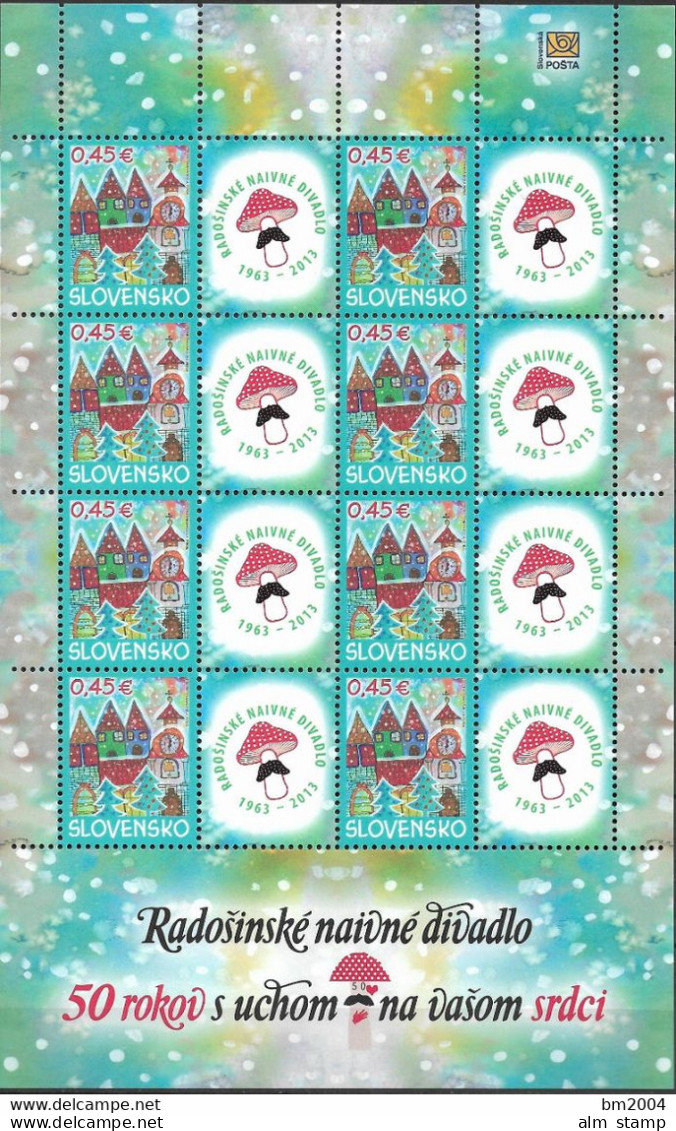 2013 Slowakei Mi. 720 **MNH   Weihnachten Winterliches Dorf; Kinderzeichnung Von Erika Korkovánová - Nuovi