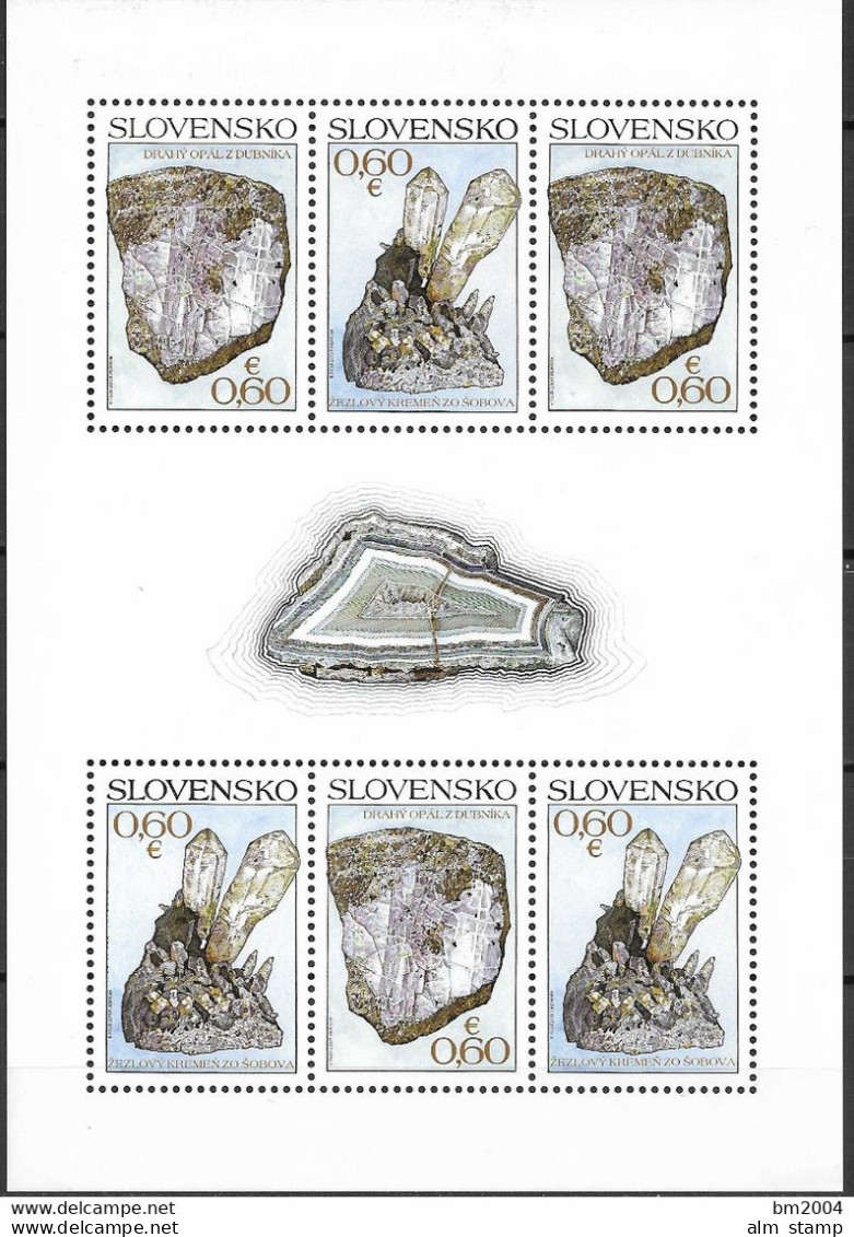 2013 Slowakei Mi. 718-9 **MNH  Mineralien - Neufs