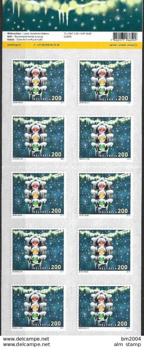 2017 Schweiz   Mi. 2520-3**MNH  Folienkleinbogen   Weihnachten: Weihnachtslieder. - Unused Stamps