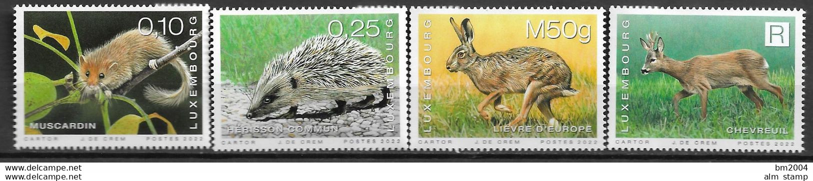 2022 Luxemburg Mi. 2305-8 **MNH  Säugetiere In Luxemburg. - Ungebraucht