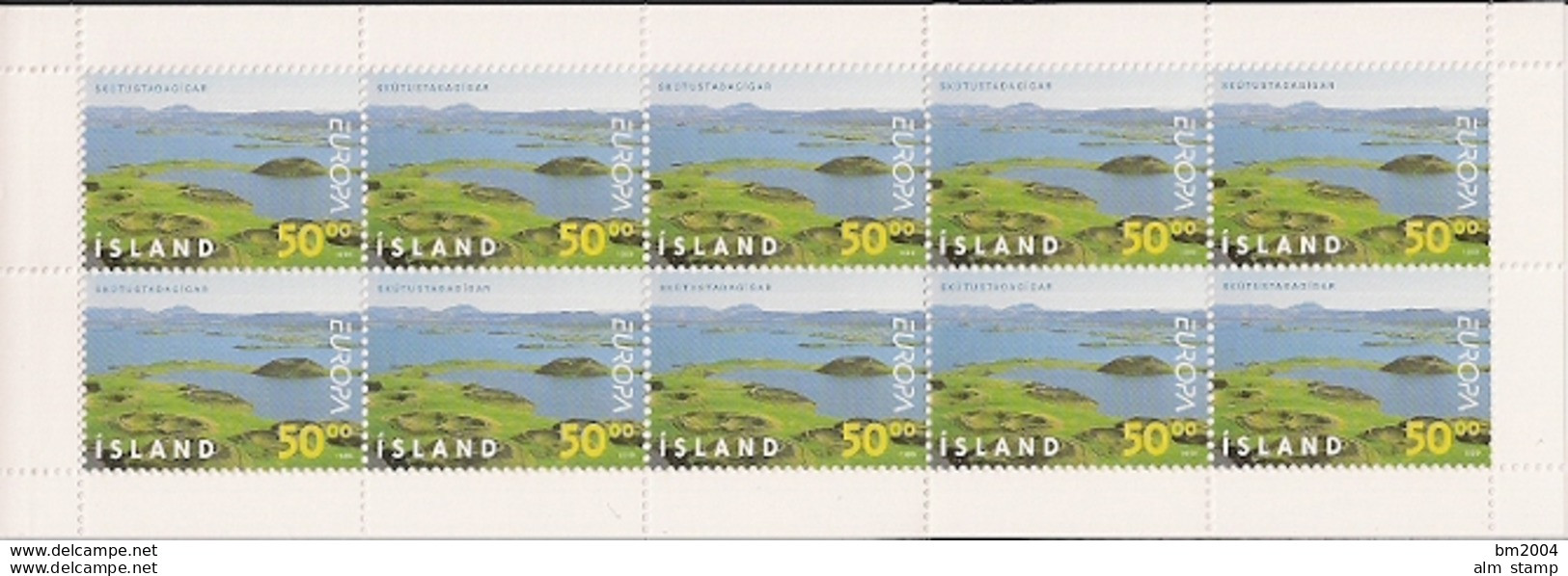 1999 Island Mi.  913-4 **MNH Booklet Europa: Natur- Und Nationalparks. - Cuadernillos