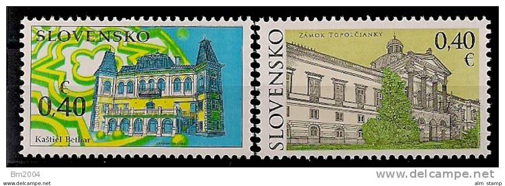 2010 Slowakei Slovensko  Mi. 638-9 **MNH  Schönheiten Der Heimat  Schlösser - Unused Stamps
