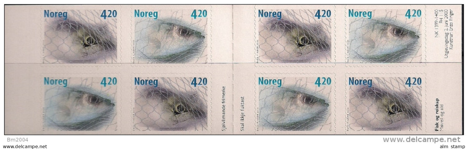 2000 Norwegen Norge Mi   1355-6 **MNH   Fischfang. - Markenheftchen