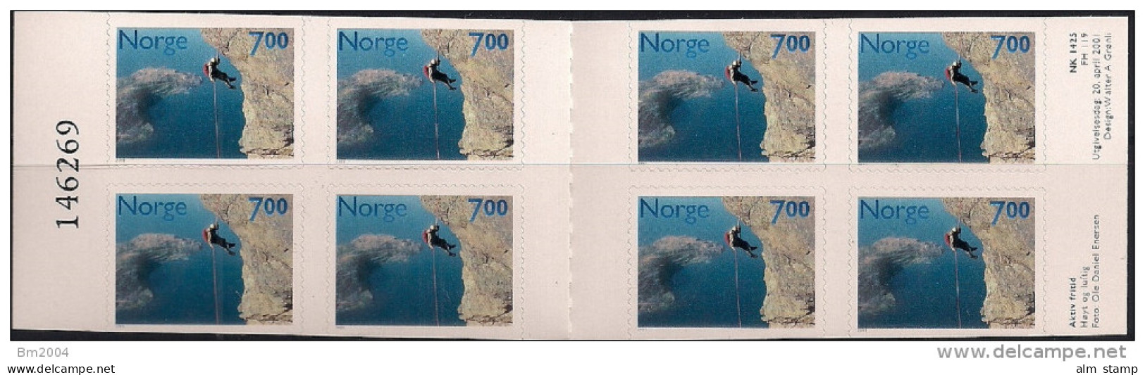 2001 Norwegen Norge Mi   1383-4 **MNH   Freizeit. - Libretti