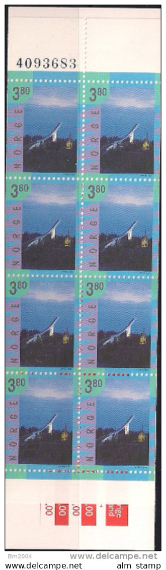 1998 Norwegen Norge Mi.  1282-4 **MNH   Tourismus - Markenheftchen