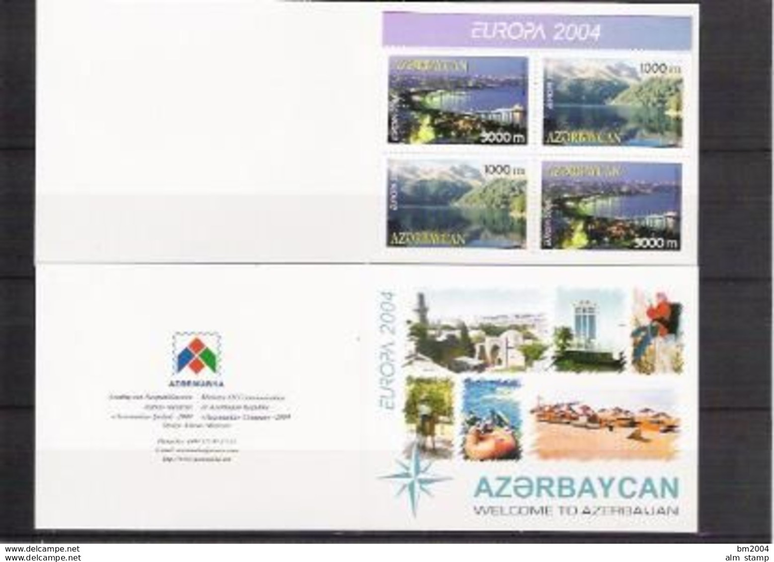 2004 Aserbeidschan   Mi. 573-4 D ** MNH  Booklet Europa: Ferien - 2004