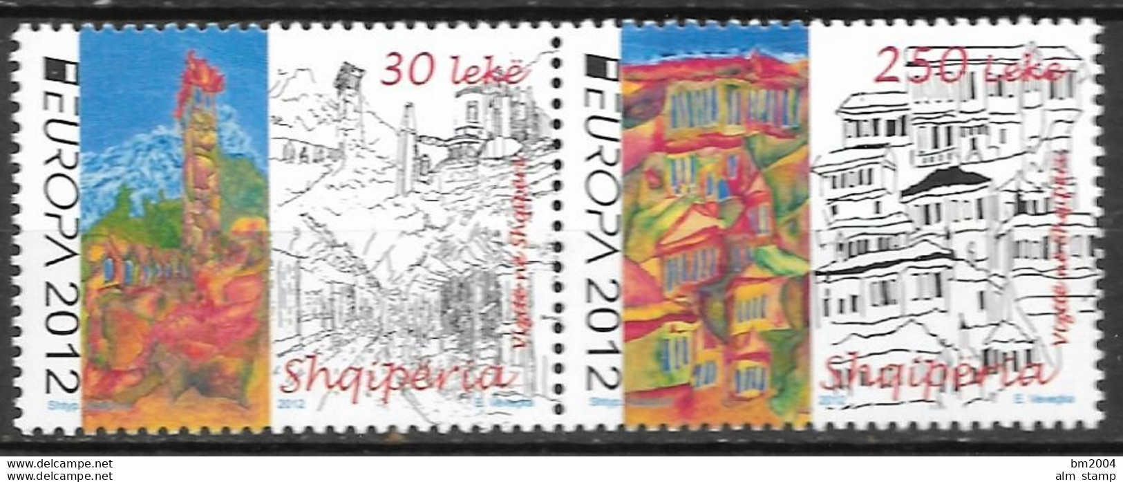 2012 Albanien   Mi.  3392-3**MNH  Europa: Besuche - 2012